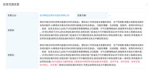 賽伍技術經營范圍新增 光伏設備及元器件制造 等